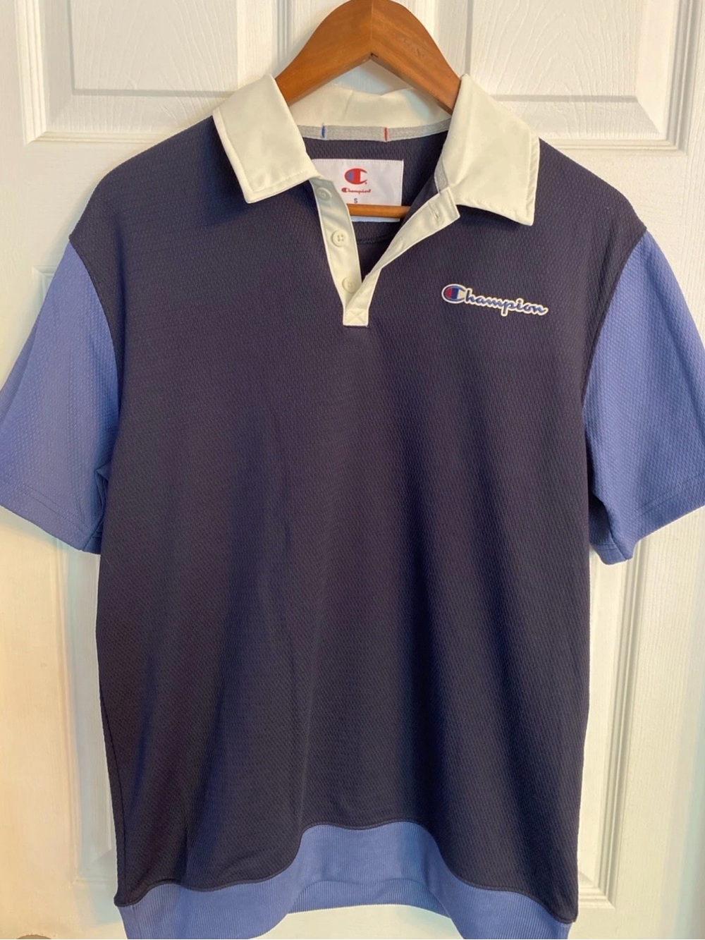 Champion Men's Navy & Light Blue Rugby Polo Shirt